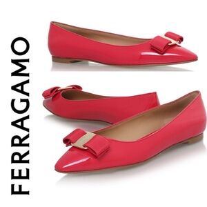 Salvatore Ferragamo EMY Pamploma Patent Calf Leather